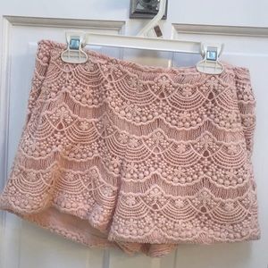 Pink lacey shorts